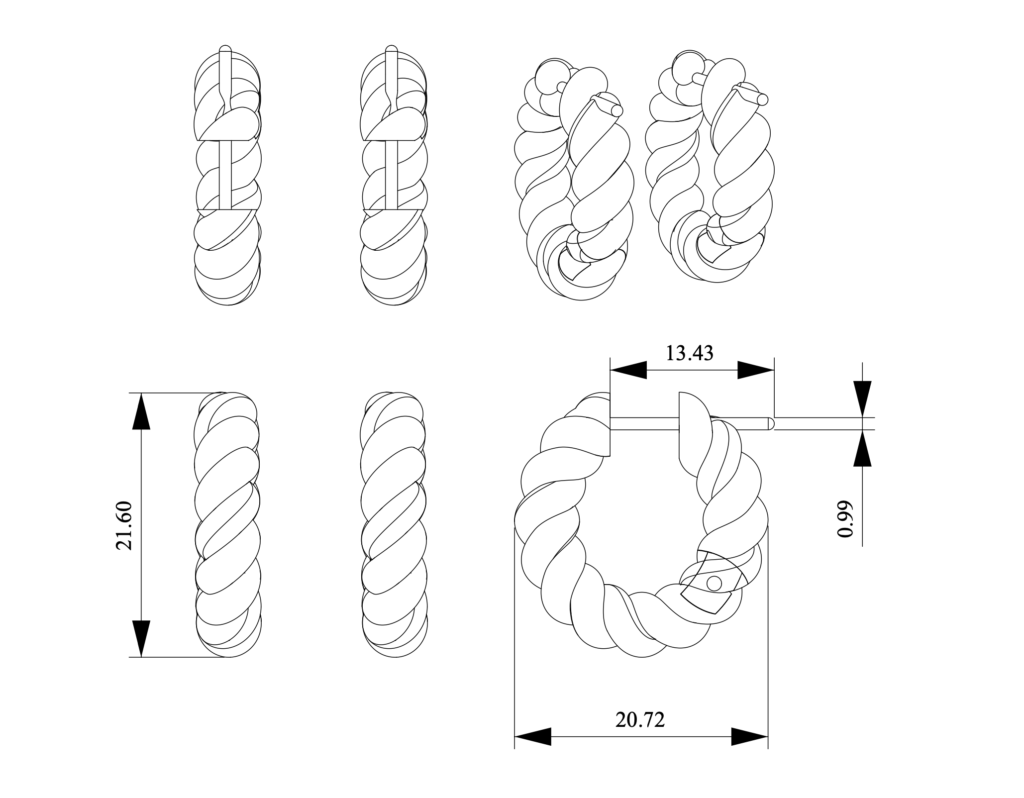 Earrings | Technical Sketch