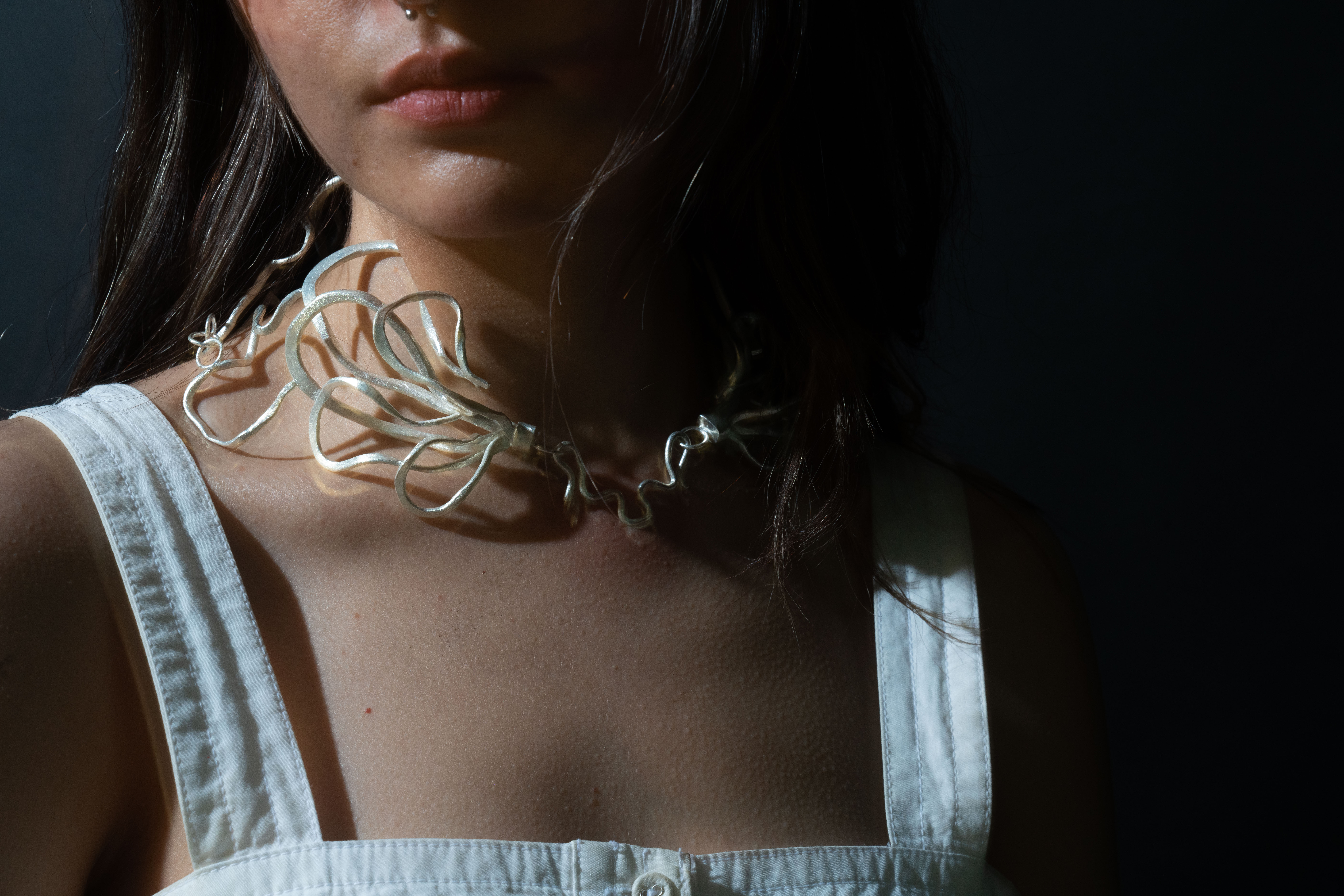 Necklace, Brooch | Copper, Silver Plated, Enamel, Sterling Silver